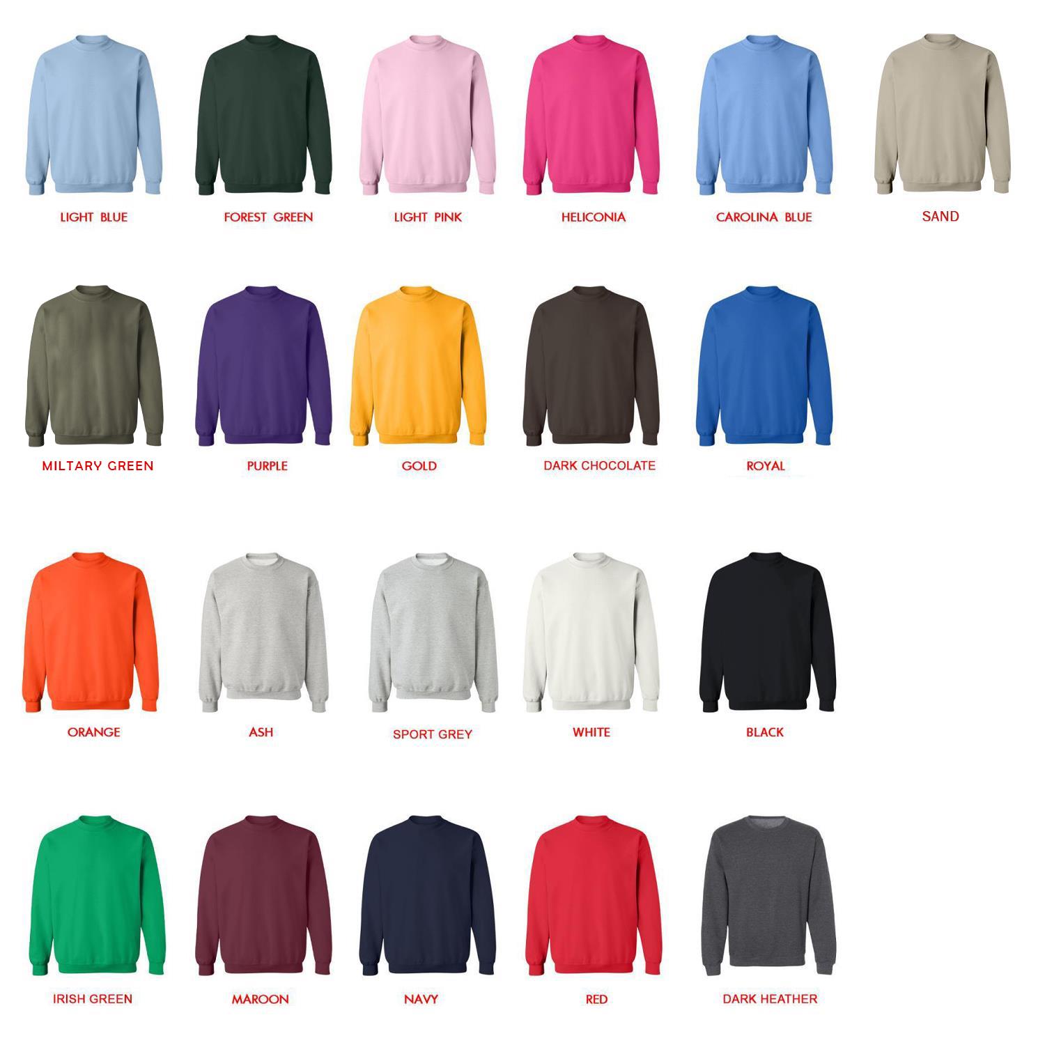 sweatshirt color chart - Nichijou Store