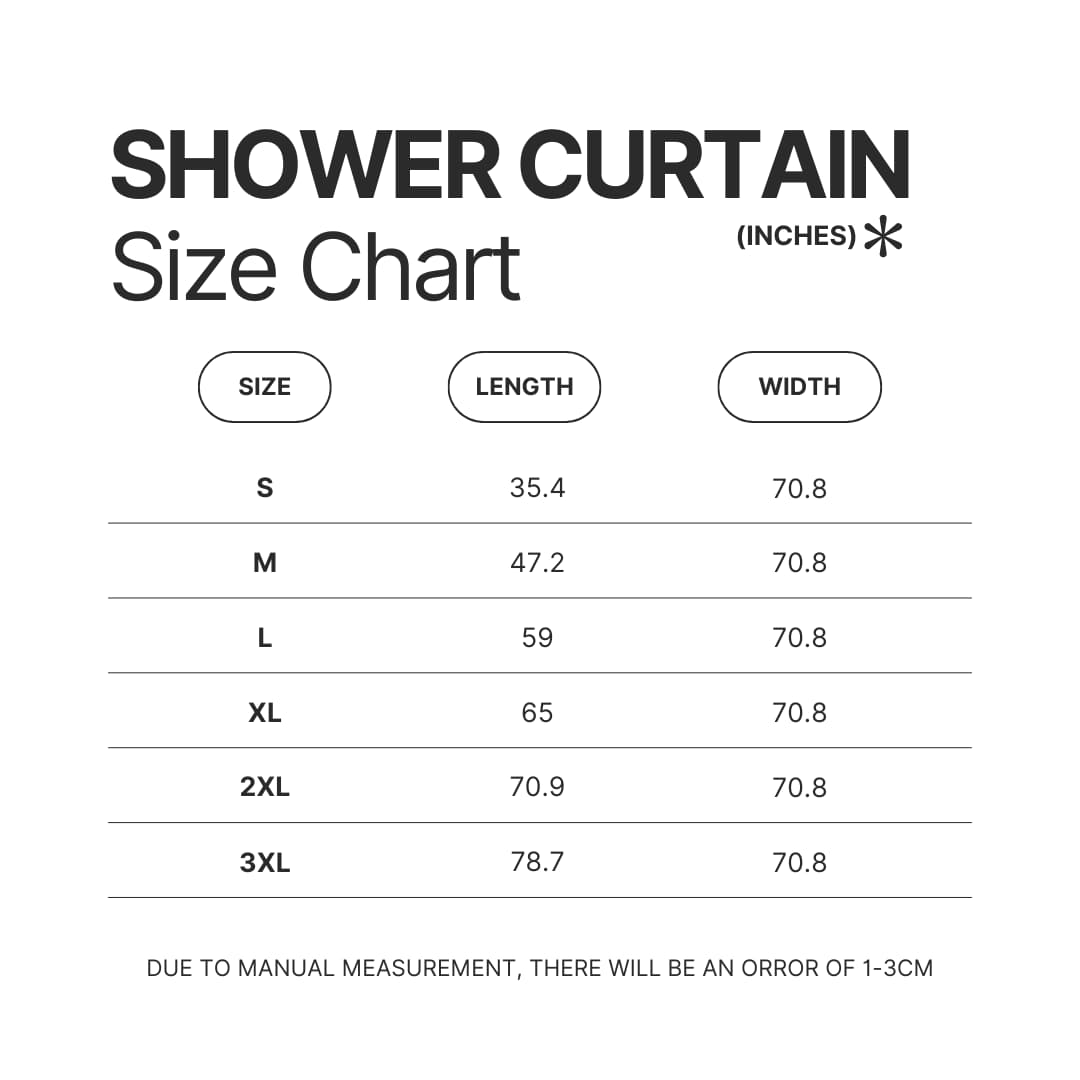Shower Curtain Size Chart - Nichijou Store