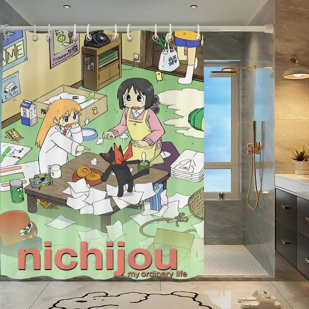 Nichijou Cute Scene Shower Curtain