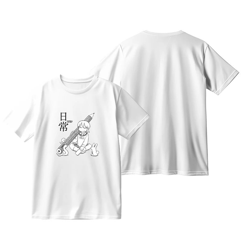 Nichijou Anime  Hold Big Pen T-shirt