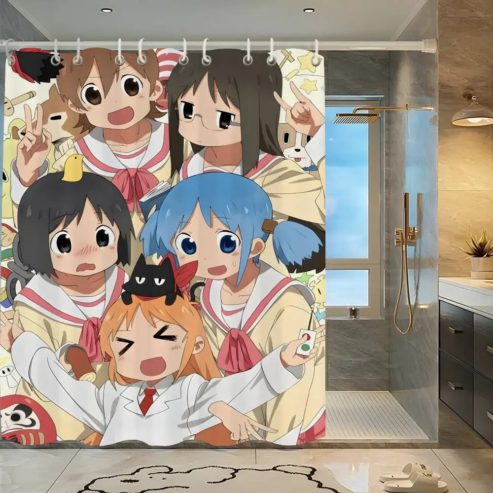 Nichijou Playful Team Shower Curtain