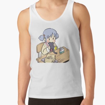 Nichijou Mio Eating Sakamoto Meme Tank Top