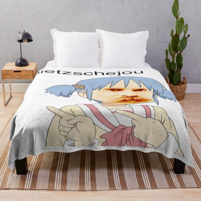 Nichijou Nietzsche Meme Throw Blanket