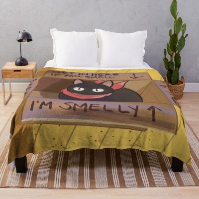 Nichijou Stinky Cat Throw Blanket