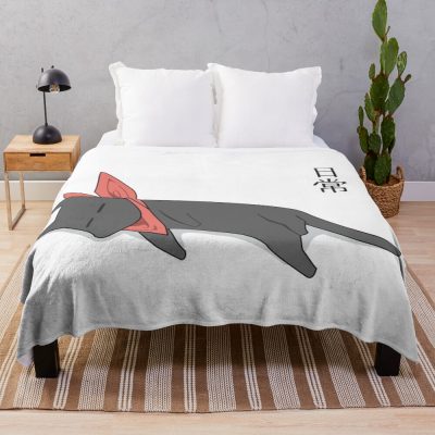 Nichijou Sleeping Sakamoto Throw Blanket