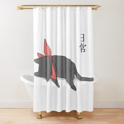 Nichijou Sleeping Sakamoto Shower Curtain