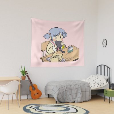 Nichijou Mio Funny Face Meme Tapestry