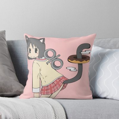 Nichijou Nano Donut Throw Pillow