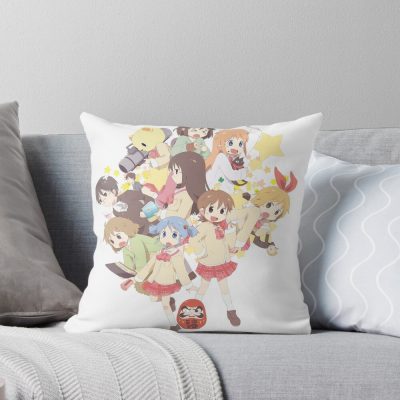 Nichijou Group Artwork Throw Pillow