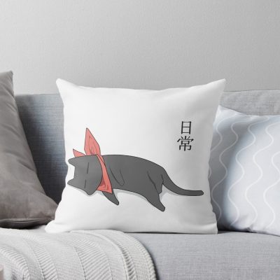 Nichijou Sleeping Sakamoto Throw Pillow